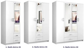 Szafa z lustrem Besari 3X - biała