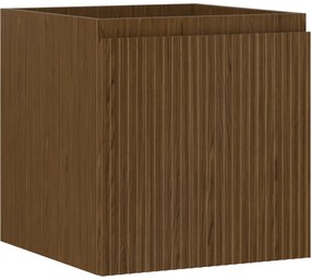 Mexen Rivel szafka łazienkowa podumywalkowa 45 cm, 1 szuflada, ryflowana , orzech - 91A20-04547-1-BF86