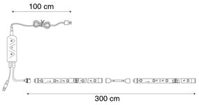 Ściemniana taśma LED RGBW 3 metry 6,5WDesignerski