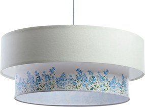 Biała lampa wisząca z welurowym kloszem - 3X S427 M1-Z60