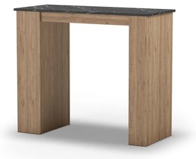 Stolik barowy z blatem w dekorze marmuru 47x120 cm Peru – Marckeric
