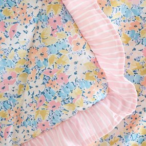 Różowa narzuta pikowana 220x230 cm Darcy Floral – Catherine Lansfield