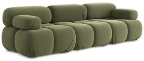 Jasnozielona aksamitna sofa modułowa 285 cm Lokua – Makamii