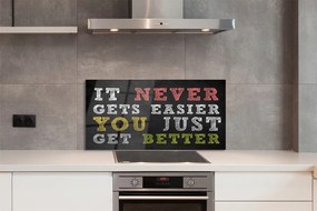 Szklany Panel Kolorowy Napis