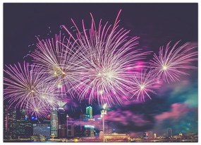 Obraz fajerwerków (70x50 cm)