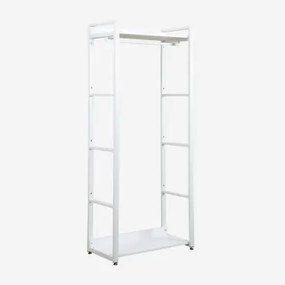 Wieszak Na Ubrania Z Stali I Mdf Ariaster Biała - Sklum