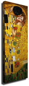 Reprodukcja obrazu na płótnie Gustav Klimt The Kiss, 30x80 cm