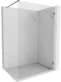 Mexen Lunar ścianka prysznicowa Walk-in prawa 50 x 200 cm, transparent 8 mm, gun gray szczotkowany - 830-050-000-66-00-P