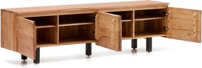 Szafka pod TV z litego drewna akacjowego w naturalnym kolorze 200x58x40 cm Uxue – Kave Home