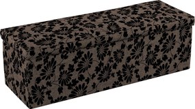 Skrzynia tapicerowana kolor brązowy tkanina strukturalna, wzorzysta