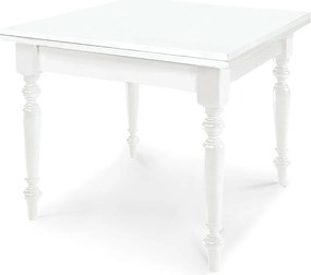 Stół rozkładany biały 100×100 - 200×100 cm - ARDENZA