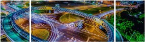 Obraz - nocna panorama miasta (170x50 cm)