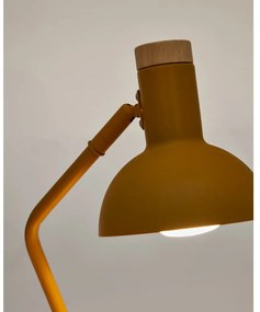 Musztardowa lampa stołowa z metalowym kloszem (wys. 37 cm) Katia – Kave Home