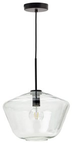 Czarna lampa wisząca ze szklanym kloszem ø 34 cm Mao – Kave Home