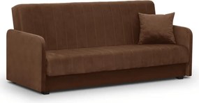 Sofa z Funkcją Spania PORTO Wersalka Rozkładana Dwuosobowa Ciemnobrązowa Nowoczesna do Salonu