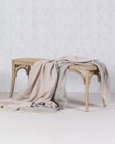 Pled Merinos 140x200cm melange grey pink