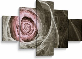 Obraz - Abstrakcyjny róż jasnoróżowy (125x70 cm)