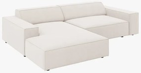 OUTLET Narożnik, sofa narożna jasny beż tkanina strukturalna 224/166/70 Jodie od Micadoni