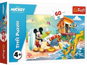 Trefl Puzzle Myszka Miki na plaży, 60 elementów