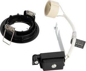 Zestaw 12 czarnych opraw LED GU10 35 mm - Edu