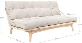 Sofa rozkładana ze sztruksową tapicerką Karup Design Folk Raw/Honey