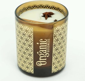 Organiczna świeca kadzidlana Lemongrass & Spice 200 g w szklanym słoiku ze złotą folią