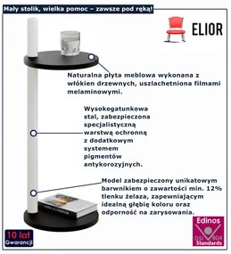 Czarny stolik pomocniczny o salonu  H8-Z29