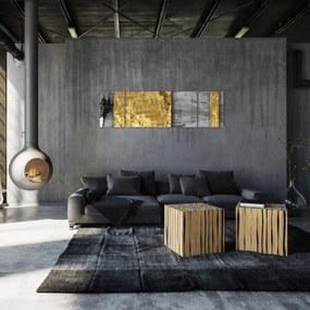 Obraz - Złote kwadraty N⁰2 (170x50 cm)