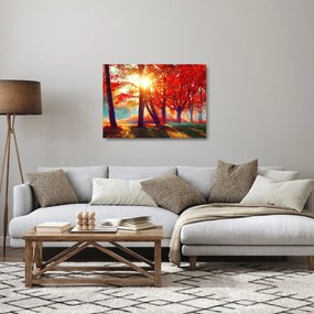 Obraz na szkle- Jesienny krajobraz (70x50 cm)