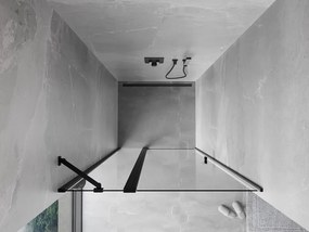 Mexen Mist drzwi prysznicowe uchylne 120 cm, transparent, czarne - 8A4-120-000-70-00