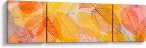 Obraz - Tło z jesiennych liści (170x50 cm)