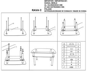 Ława RAVA C 100x60 SIGNAL