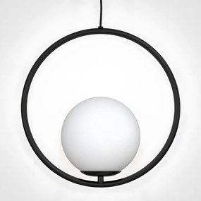 Lampa Sufitowa Wisząca Szklana Kula  G110-1W Czarna