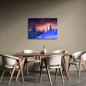 Obraz - Zimowy zmierzch (70x50 cm)
