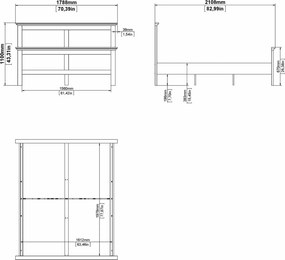 Łóżko Paris 160x200 kolor szary
