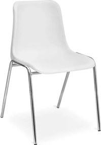 Białe chromowane krzesło konferencyjne Z5-P99