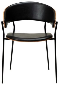 Czarny fotel z imitacji skóry Crib – DAN-FORM Denmark