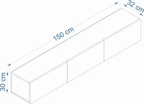 Szafka RTV NEXIRA 150 cm, biała