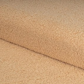 Jasnobrązowy puf z materiału bouclé Folding – Casa Selección