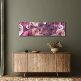 Abstrakcyjny obraz kwiatów róży (170x50 cm)