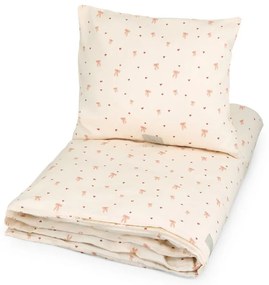 Jasnożółto-różowa pościel dziecięca do łóżeczka z bawełny organicznej 100x140 cm Bows – Cam Cam Copenhagen