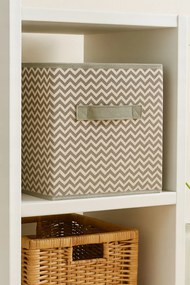Organizer Tekstylny Wzór Zygzak Pudełko kosz 31x31x31 cm do Szafy Garderoby