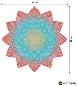 Naklejki na ścianę - Mandala czerwono - niebieska