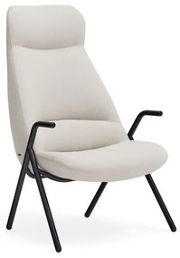 Biały fotel Teulat Dins, wys. 114 cm