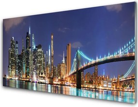 Panel Kuchenny Wieczorne Światła Nad Mostem