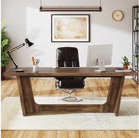 Biurko komputerowe, 180 x 79 x 75 cm Biurko na laptopa, stół do nauki, stolik na laptopa