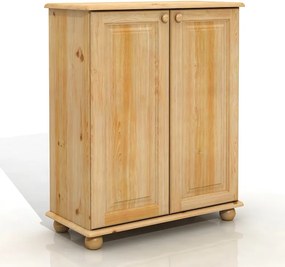 Komoda z litego drewna Emil 2D na kulach