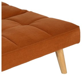 Ceglasta rozkładana sofa z tkaniny szenilowej 175 cm – Ixia