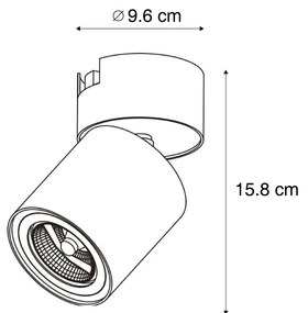 Nowoczesny czarny reflektor do 1-fazowego systemu szynowego GU10 70mm - Iconic Roto Nowoczesny Oswietlenie wewnetrzne