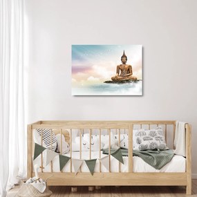 Obraz na szkle - Budda nadzorujący ziemię (70x50 cm)